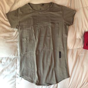 Alphalete Essential Scoop Neck Tee Olive Green